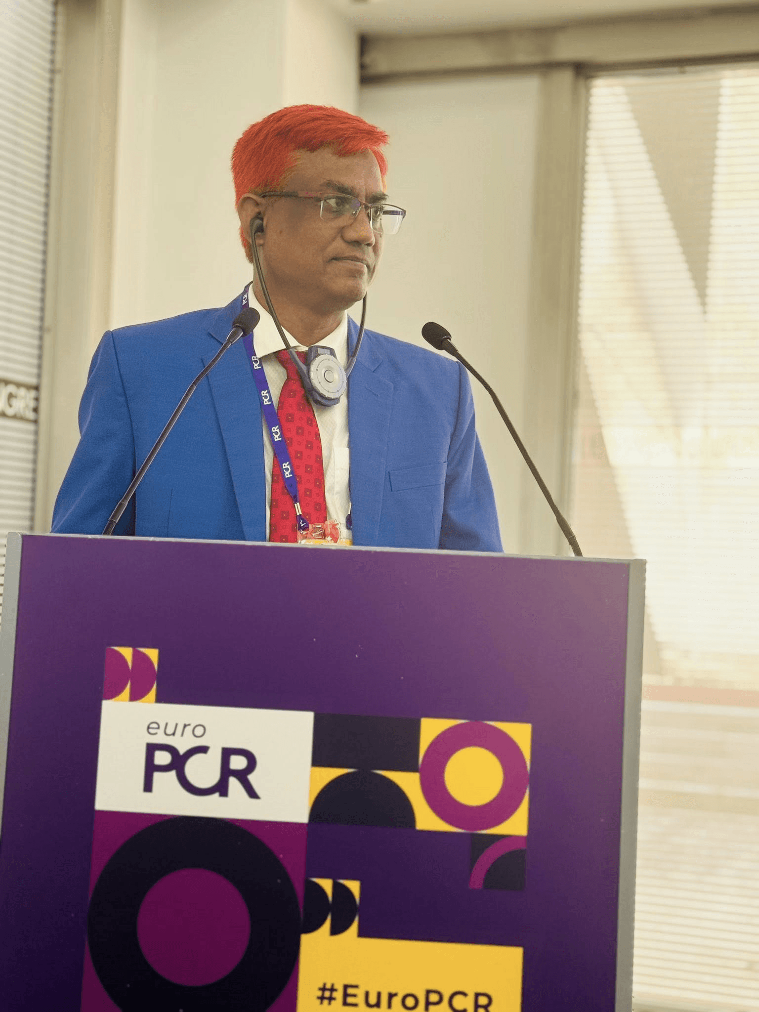Dr. Md. Shariful Islam presenting at a EuroPCR scientific meeting